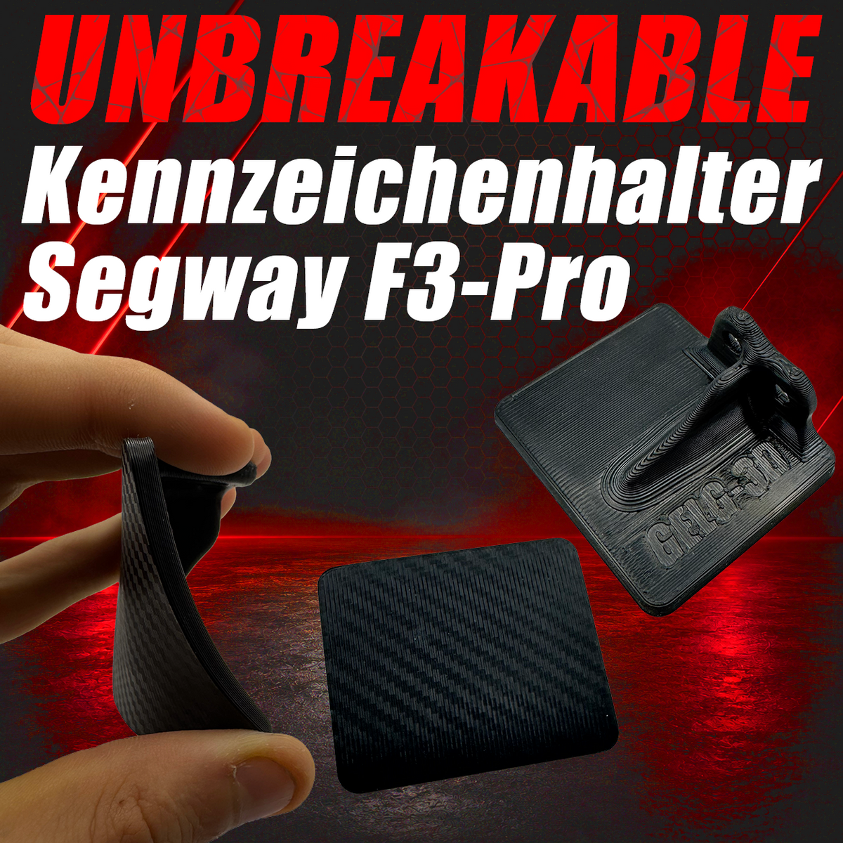 UNBREAKABLE Kennzeichenhalter - Segway F3-Pro